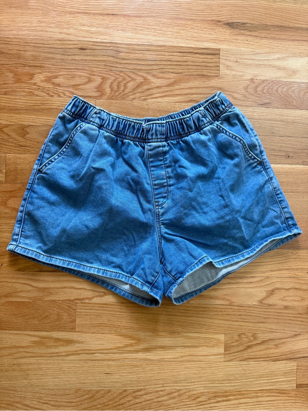GAP Blue Elastic-Waist Denim Shorts